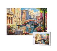 Puzzle 5000 Pezzi Paesaggio Puzzle Venezia Grandi Dimensioni per Adulti Con Scatola di Imballaggio e Immagini di Riferimento, Giochi Rilassamento e Intelligence, Come Regalo per Amici e Amanti M-803