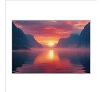 Puzzle 5000 Pezzi Paesaggio Tramonto Puzzle Grandi Dimensioni per Adulti 156 x 105cm, Adulti Difficili Impossible Giochi, Rilassamento e Intelligence, Jigsaw Personalizzato per Maschio e Femmina U-8