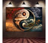 Puzzle 5000 Pezzi per Adulti,Puzzles Artistico,Paesaggio astratto con alberi Yin Yang puzzle Fai da te Intrattenimento Creativo, puzzles Classico Regali per la casa