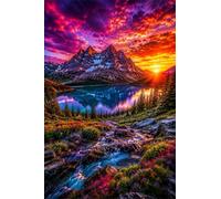 Puzzle 5000 Pezzi, Puzzle per Adulti Montagne Laghi Dell'Alba 156x105 cm, Impossibile Difficile Puzzles Impegnativo Come Regalo e Decorazione per Pareti
