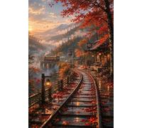 Puzzle 5000 Pezzi, Puzzle per Adulti Treno D'Autunno 156x105 cm, Impossibile Difficile Puzzles Impegnativo Come Regalo e Decorazione per Pareti