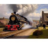 Puzzle 5000 Pezzi, Puzzle Treno Jigsaw Adulti Classici legno Gioco, Paesaggio Jigsaw Giochi Rilassamento Intelligence, Idea Regalo per Lei o Lui, Consigliato a Partire dai 14 Anni 156.5x105.5cm g-258