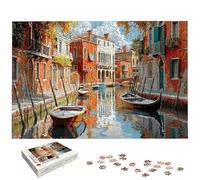 Puzzle 5000 Pezzi, Puzzle Venezia per Adulti, Paesaggi Puzzles in Legno con Squisita Scatola di Imballaggio, Puzzles in Legno Impegnativi per Famiglie, per Decorazioni Casa, Regalo Donna/Uomo, -7154