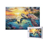 Puzzle 5000 Pezzi Tartarughe Marine Puzzle Animale Grandi Dimensioni per Adulti Scatola di Imballaggio e Immagini di Riferimento,Giochi Rilassamento e Intelligence,Come Regalo per Amici e Amanti M-937