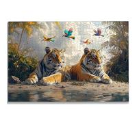 Puzzle 5000 Pezzi Tigre, Puzzle Paesaggio 5000 Pezzi per Adulti e Ragazzi, Puzzles in Legno con Squisita Scatola di Imballaggio, Giochi Educativo per Famiglie, Decorazioni Casa, Regalo Adulti, -1999