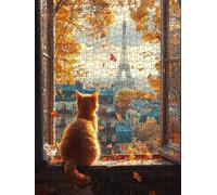 Puzzle 5000 Pezzi, Torre Di Parigi Gatto 3D Puzzle per Adulti Impegnativo, Educa Puzzles Artistico, Divertente E Stimolante Puzzles Decorativo per La Famiglia, Regalo e Decorazione Pareti DX0YL6-20
