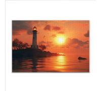 Puzzle 5000 Pezzi Tramonto Faro Puzzle Grandi Dimensioni per Adulti 156 x 105cm, Adulti Difficili Impossible Giochi, Rilassamento e Intelligence, Jigsaw Personalizzato Regalo per Maschio e Femmina P-3