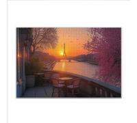 Puzzle 5000 Pezzi Tramonto Torre Eiffel Puzzle Grandi Dimensioni per Adulti 156x105cm, Adulti Difficili Impossible Giochi, Rilassamento e Intelligence, Jigsaw Personalizzato per Maschio e Femmina C-6