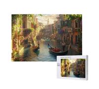 Puzzle 5000 Pezzi Venezia Puzzle Barca Grandi Dimensioni per Adulti Con Scatola di Imballaggio e Immagini di Riferimento, Giochi Rilassamento e Intelligence, Come Regalo per Amici e Amanti M-187