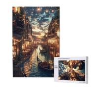 Puzzle 5000 Pezzi Venezia Puzzle Barca Grandi Dimensioni per Adulti Con Scatola di Imballaggio e Immagini di Riferimento, Giochi Rilassamento e Intelligence, Come Regalo per Amici e Amanti M-1754
