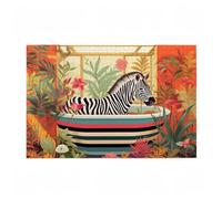 Puzzle 5000 Pezzi Zebra Puzzle Pianta Adulti Arte Grandi Dimensioni Jigsaw di Legno con una Scatola e Poster, Impossibili Jigsaw Gioco Familiare for Adulti Principiante, Home Decor 105x156cm D-724