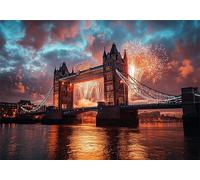 Puzzle 5000 Pieces Londra Bambina Bambino 10 8 9 6 5 7 Anni Regalo Maschio Adulti Legno Ponte della Torre Puzzle Arte Giochi Gioco di QI Ragazzo Grandi Dimensioni 156x105cm,5000pcs Toy P-403