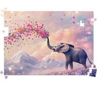 Puzzle 5000P Pezzi, Puzzle Classici 61.6 x 41.5 in elefante fiore l0-81 | Puzzle Giochi Rilassamento e Intelligence, Puzzle per Gioco Familiare, Festa Aziendale, Regalo per Amore e Amico