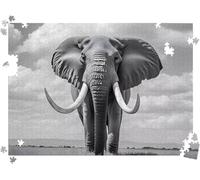Puzzle 5000P Pezzi, Puzzle Classici 61.6 x 41.5 in elefante prato l0-77 | Puzzle Giochi Rilassamento e Intelligence, Puzzle per Gioco Familiare, Festa Aziendale, Regalo per Amore e Amico