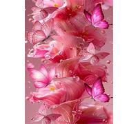 Puzzle 520 Pezzi Fiori Rosa Forma Farfalla, Puzzle Impossibili Gioco Educativo Sviluppa Pazienza e Destrezza, Lettere sul Retro Facile Montaggio, Regalo per Uomini Donne e Anziani 52 x 38 cm