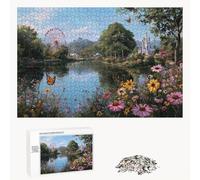 Puzzle 520 Pezzi - Lago & Paesaggio - Puzzle in Legno Durevole con Lettere sul Retro - 52 x 38 cm - Hobby Creativo Senza Polvere - Articolo per Collezionisti e 14 Anni in Su P3#311