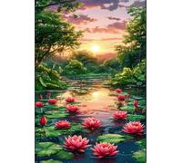 Puzzle 520 Pezzi Loto Stagno Dell'Alba Puzzle Classici, Giochi Rilassamento e Intelligence, Puzzles Impossible, Idea Regalo Uomo e Donna