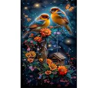 Puzzle 520 Pezzi Uccelli Farfalla Fiore, Puzzle Impossibili Gioco Educativo Sviluppa Pazienza e Destrezza, Lettere sul Retro Facile Montaggio, Regalo per Uomini Donne e Anziani 52 x 38 cm
