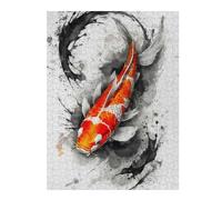 Puzzle 52x38cm/1000pcs Per Adolescenti Splash of Koi Fish Puzzle Per Adolescenti Giochi Divertenti Assemblaggio Di Modelli Aiuta L'esercizio Del Cervello 52x38cm/1000pcs