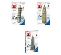 RAVENSBURGER - 3D PUZZLE MINI TORRE DI PISA, 54 PEZZI, 8 ANNI