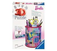 Ravensburger - 3d puzzle portapenne barbie, 54 pezzi, include accessori, 6+ anni