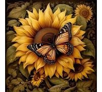 Puzzle 60 Pezzi Adulti, Farfalla di girasole puzzle per adulti 60 pezzi 35x35cm, Creativo Giocattolo, Puzzles Giochi Intelligence per Familiare