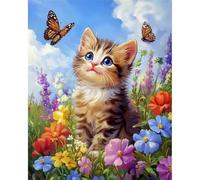 Puzzle 60 Pezzi Adulti Gatto dei fiori selvatici della steppa, Fai da Te puzzle difficili adulti 60 pezzi 40x28cm, Intrattenimento Creativo, Divertimento, Gioco di Abilità per Tutta la Famiglia