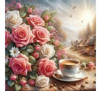 Puzzle 60 Pezzi Adulti, Giardino fiorito del villaggio puzzle per adulti 60 pezzi 35x35cm, Creativo Giocattolo, Puzzles Giochi Intelligence per Familiare