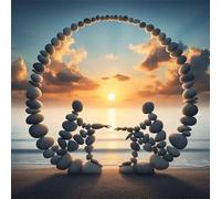 Puzzle 60 Pezzi per Adulti Coppia Tramonto Sulla Spiaggia Puzzle impossibile Gioco Antistress Sfida Difficile Puzzles per Adulti 60 Pezzi 35x35 cm