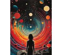 Puzzle 60 Pezzi per Adulti Ragazza del Vortice Cosmico, Intrattenimento Creativo, Divertimento, puzzle 60 pezzi Arte, Idea Regalo per Amore e Amico
