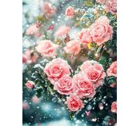 Puzzle 60 Pezzi per Adulti Roseto Fiocco di Neve, Intrattenimento Creativo, Divertimento, puzzle 60 pezzi Arte, Idea Regalo per Amore e Amico