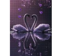 Puzzle 6000 Pezzi Amore Cigno Bianco 3D Puzzle per Adulti Impegnativo, Educa Puzzles Artistico, Divertente E Stimolante Puzzles Decorativo per La Famiglia, Regalo e Decorazione Pareti BXHZW6-2