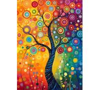 Puzzle 6000 Pezzi Arte per Adulti e Ragazzi, Puzzle Colore in Legno Adulti, Idea Regalo Jigsaw Albero per Gioco Familiare, Lettere sul retro Jigsaw, per Decorazione la Casa Regalo 179.5x105.5cm g-532