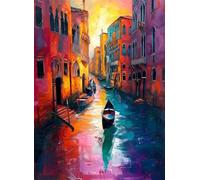 Puzzle 6000 Pezzi Arte per Adulti e Ragazzi, Puzzle Colore in Legno Adulti, Idea Regalo Uomo e Donna, Jigsaw Città dell'acqua per Gioco Familiare, per Decorazione la Casa Regalo 179.5x105.5cm g-533