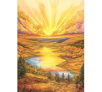 Puzzle 6000 Pezzi Arte per Adulti e Ragazzi, Puzzle Tramonto in Legno Adulti, Idea Regalo Jigsaw Lago per Gioco Familiare, Lettere sul retro Jigsaw, per Decorazione la Casa Regalo 179.5x105.5cm g-873