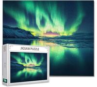 Puzzle 6000 Pezzi Aurora boreale Puzzle Adulti Difficili Impossibili Legno Arte Jigsaw Sviluppa La Coordinazione Occhio-Mano Con Poster Incluso, Compact Box Idea Regalo Uomo e Donna 105.5X179.5cm H-8