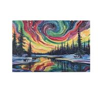 Puzzle 6000 Pezzi Aurora Puzzle Cielo stellato Adulti Arte Grandi Dimensioni Jigsaw di Legno, Impossibili Jigsaw Gioco Familiare for Adulti Principiante, Home Decor Regalo Donna 105x179cm E-1542