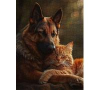 Puzzle 6000 Pezzi, Cane Gatto 3D Puzzle per Adulti Impegnativo, Educa Puzzles Artistico, Divertente E Stimolante Puzzles Decorativo per La Famiglia, Regalo e Decorazione Pareti DX0YL6-279