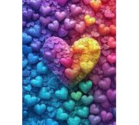 Puzzle 6000 Pezzi, Colore Amore 3D Puzzle per Adulti Impegnativo, Educa Puzzles Artistico, Divertente E Stimolante Puzzles Decorativo per La Famiglia, Regalo e Decorazione Pareti DX0YL6-94