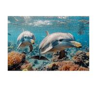 Puzzle 6000 Pezzi Delfino Puzzle Oceano per Adulti e Tutta la Famiglie Dimensione 179x105cm Confezione di Alta Qualità, Classici Intrattenimento Creativo Divertenti Sfide Decorazioni Natalizie I-15