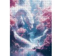 Puzzle 6000 Pezzi, Drago Bianco 3D Puzzle per Adulti Impegnativo, Educa Puzzles Artistico, Divertente E Stimolante Puzzles Decorativo per La Famiglia, Regalo e Decorazione Pareti DX0YL6-53
