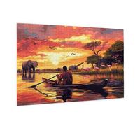 Puzzle 6000 Pezzi Elefante Puzzle Adulti Nave Pattern Design con Confezione Regalo, Fai Da Te Puzzles di Legno Giochi Casual Gioco di Abilità per Tutta la Famiglia, Home Room Decor 105 x 180 cm -1231Y