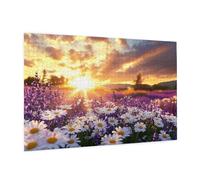 Puzzle 6000 Pezzi Fiore Puzzle Adulti Tramonto Del Sole Pattern con Confezione Regalo, Fai da te Puzzles di Legno Giochi Casual Gioco di Abilità per Tutta la Famiglia, Home Room Decor 105x180cm -1804Y