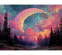 Puzzle 6000 Pezzi, Foresta Luna 3D Puzzle per Adulti Impegnativo, Educa Puzzles Artistico, Divertente E Stimolante Puzzles Decorativo per La Famiglia, Come Regalo e Decorazione Pareti R6KH-966