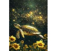 Puzzle 6000 Pezzi Girasole Tartarughe 3D Puzzle per Adulti Impegnativo, Educa Puzzles Artistico, Divertente E Stimolante Puzzles Decorativo per La Famiglia, Regalo e Decorazione Pareti BXHZW6-922