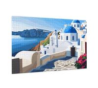 Puzzle 6000 Pezzi Il Mediterraneo Puzzle Adulti Paesaggio Pattern con Confezione Regalo, Fai Da Te Puzzles di Legno Giochi Casual Gioco di Abilità per Tutta la Famiglia, Room Decor 105x180cm -1242Y