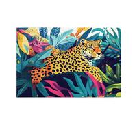 Puzzle 6000 Pezzi Leopardo Puzzle Animale Adulti Arte Grandi Dimensioni Jigsaw di Legno con una Scatola e Poster, Impossibili Jigsaw Gioco Familiare for Adulti, Home Decor Regalo 105x179cm E-1564