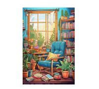 Puzzle 6000 Pezzi Libreria Puzzle Pianta Adulti Arte Grandi Dimensioni Jigsaw di Legno con una Scatola e Poster, Impossibili Jigsaw Gioco Familiare for Adulti, Home Decor Regalo Donna 105x179cm D-1454