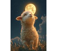 Puzzle 6000 Pezzi Luna Puzzle Pecora Jigsaw Adulti Legno Classici Impossibili Gioco da Sfida, Stampa di Alta Qualità jigsaws Giocattoli,per la Casa di vertimento In Famiglia Adolescenti Regalo U-1051