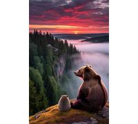 Puzzle 6000 Pezzi Montagna Dell'Orso Animale Gioco Educativo Sfida Impossibile Divertente Adatto Come Decorazione da Parete e Regalo Puzzle Classici 6000 Pezzi 179 x 105 cm